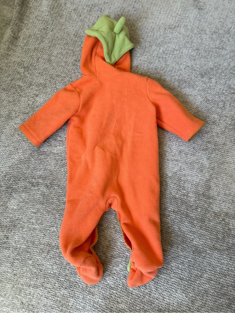 Old Navy Pumpkin Hooded Fleece Bunting Costume Sleeper 3–6 Months